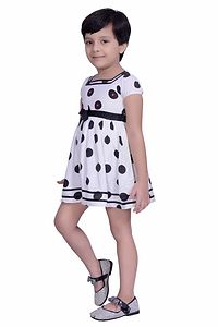 Black Polka Printed Dress-thumb1