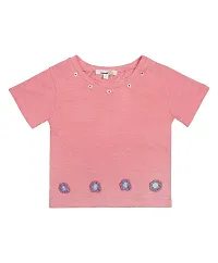 ShopperTree Solid Pink Clothing Set For Girl'S-thumb1