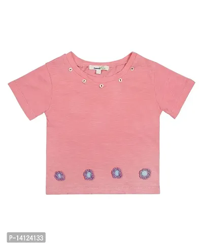 ShopperTree Solid Pink Clothing Set For Girl'S-thumb2