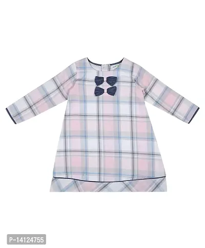 ShopperTree Checkered Multicolored Dress for Girl's