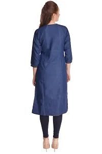 Shoppertree Blue Denim Kurta for Woman-thumb1