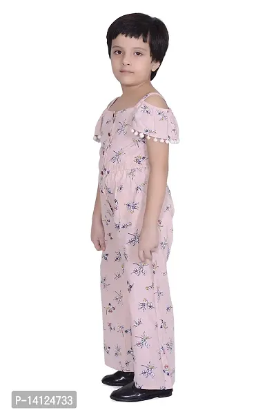 ShopperTree Peach Cotton Dobby Jumpsuit-thumb3