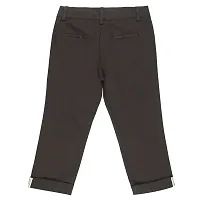 ShopperTree Cotton  Linen Dark Brown Colour Full Length Trouser for Boys-thumb1