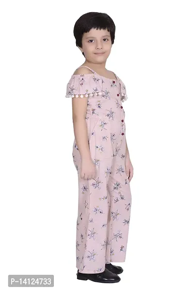 ShopperTree Peach Cotton Dobby Jumpsuit-thumb4