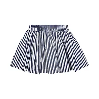 Trendy Rayon Striped Skirt With White Top For Girls-thumb3