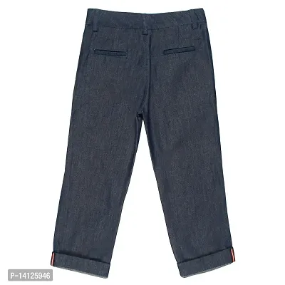 ShopperTree Cotton  Linen Blue Colour Full Length Trouser for Boys-thumb2