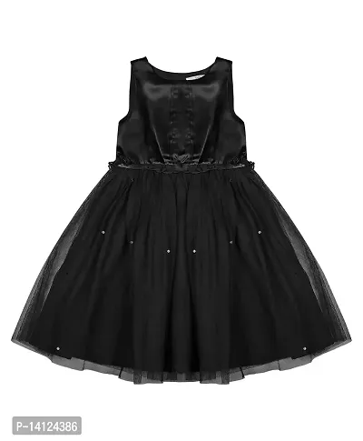 ShopperTree Black NET Dress for Girl's