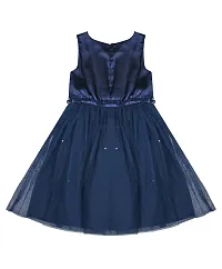 ShopperTree Blue NET Dress for Girl's-thumb1