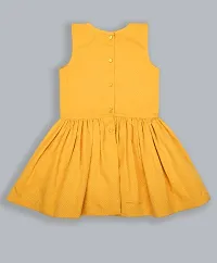 Yellow solid dress for girl's-thumb1