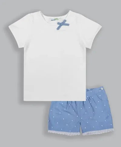 Girl's Cotton Top With Bottom Set