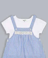 Trendy Cotton Embroidered Dungaree Set for Girl-thumb1