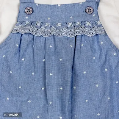 Trendy Cotton Embroidered Dungaree Set for Girl-thumb2