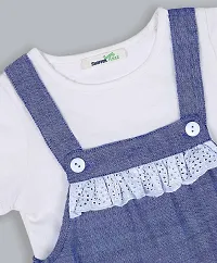 Trendy Polyester solid Dungaree set for girl-thumb1