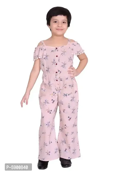 ShopperTree Peach Cotton Dobby Jumpsuit