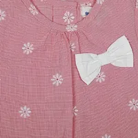 PEACH PRINTED CLOTHING SET FOR GIRL'S-thumb1