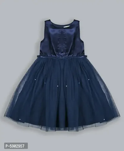 SHOPPERTREE BLUE NET DRESS FOR GIRL'S