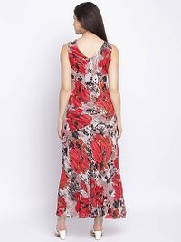 Trendy Attractive Georgette Maxi Length Fit And Flare Dress-thumb1