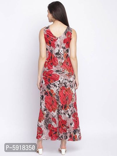 Trendy Attractive Georgette Maxi Length Fit And Flare Dress-thumb2