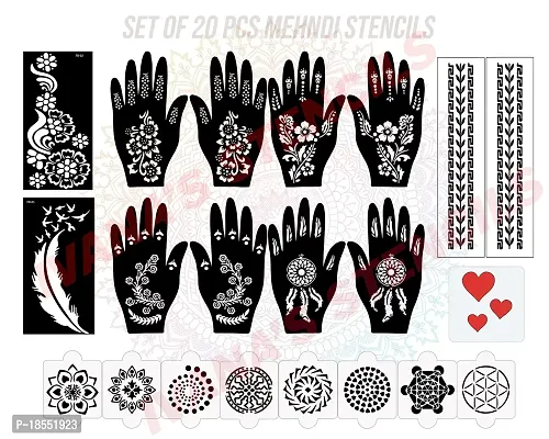 2Pcs India Mehndi Hand Henna Tattoo Stencils Reusable Painting Stencil Art  Temporary Tattoo Template Sleeve Wedding Bride Beauty - AliExpress