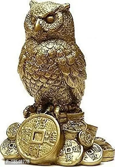 DEQUERA Feng Shui Owl for Money and Wisdom Showpiece - 10 cm-thumb2