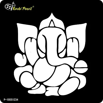 Kachi Pencil Ganesh Stencils for Art, Craft and Painting, Size 6x6 inch Reusable Stencil for Painting, Fabric, Glass, Wall Painting, and Craft Painting-thumb2