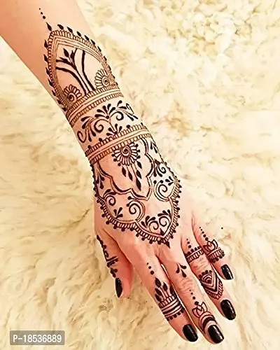 Ivana's Heena Mehandi Tatto Stencil Set for | Hand | Body | Fingure | Face | Heena Art Temporary Tatto for Kids, Girls  Women, Design - NIV-372-thumb2