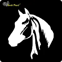 Kachi Pencil Horse Stencils for Art and Craft Painting, Size 6x6 inch Reusable Stencil for Painting, Fabric, Glass, Wall Painting, and Craft Painting-thumb1