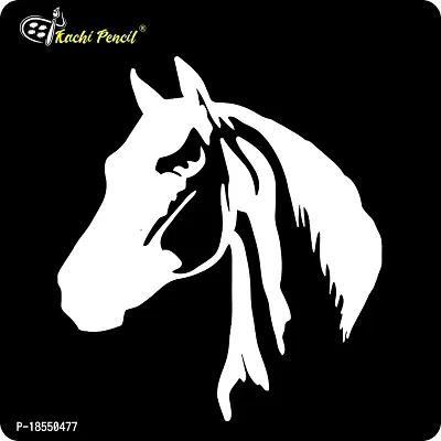 Kachi Pencil Horse Stencils for Art and Craft Painting, Size 6x6 inch Reusable Stencil for Painting, Fabric, Glass, Wall Painting, and Craft Painting-thumb2