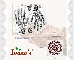 Ivana's Set of 20 Pcs Combo Pack, Reusable Mehendi Design Stencilsfor Both Hands, Easy to Use, Best for Girls, Women, Kids  Teen| New Mehandi Stencils Design Stickers, D-2306-thumb4