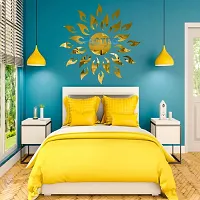 Spectro Sun (Large Size 2 Feet), Mirror Stickers for Wall, Acrylic Mirror Wall Decor Sticker, Wall Mirror Stickers, Wall Stickers for Hall Room, Bed Room, Kitchen. Color : Golden-thumb3