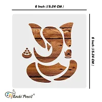 Kachi Pencil Modern Ganesh Art and Craft Stencils for Painting, Size 6 x 6 inch Reusable Stencil for Painting, Fabric, Glass, Wall Painting, and Craft Painting-thumb4