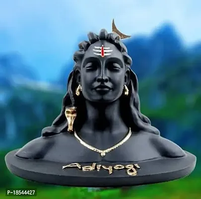 DEQUERA? gt; Adiyogi Shiva Statue for Car Dashboard, Pooja  Gift, Mahadev Murti Idol, Polyresin, (Black)