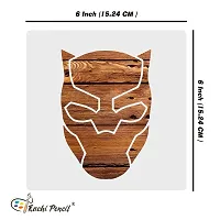 Kachi Pencil Black Panther Stencils for Art and Craft Painting, Size 6 x 6 inch Reusable Stencil for Painting, Fabric, Glass, Wall Painting, and Craft Painting-thumb4