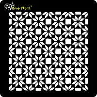 Kachi Pencil Patterns Art and Craft Stencils for Painting, Size 6 x 6 inch Reusable Stencil for Painting, Fabric, Glass, Wall Painting, and Craft Painting-thumb1