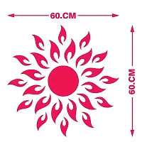 Spectro Sun (Large Size 2 Feet), Mirror Stickers for Wall, Acrylic Mirror Wall Decor Sticker, Wall Mirror Stickers, Wall Stickers for Hall Room, Bed Room, Kitchen. Color : Red-thumb4