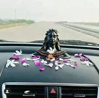 DEQUERA? gt; Adiyogi Shiva Statue for Car Dashboard, Pooja  Gift, Mahadev Murti Idol, Polyresin, (Black)-thumb1