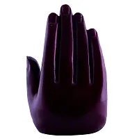 DEQUERA? gt; Handcrafted Palm Buddha Polyresin Showpiece for Home Decor, Diwali Gifts, Office, Study Table ((Maroon)-thumb4