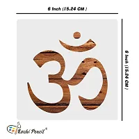 Kachi Pencil Om Craft Stencil for Art and Painting, Size 6x6 inch Reusable Stencil for Painting, Fabric, Glass, Wall Painting, and Craft Painting-thumb4