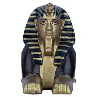 DEQUERA? gt; Sphinx Figurine Statue Colored Egyptian Style Sculpture Figurine Craft Furnishing for Home D?cor |Gift| Color - Texture Finish (Black  Gold)-thumb1