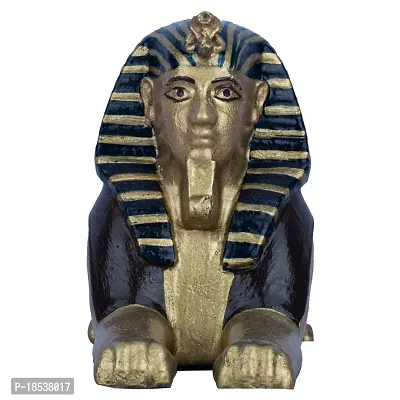 DEQUERA? gt; Sphinx Figurine Statue Colored Egyptian Style Sculpture Figurine Craft Furnishing for Home D?cor |Gift| Color - Texture Finish (Black  Gold)-thumb2