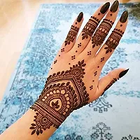 Ivana's Heena Mehandi Tatto Stencil Set for | Hand | Body | Fingure | Face | Heena Art Temporary Tatto for Kids, Girls  Women, Design - Tatto-3, Black, M-thumb3