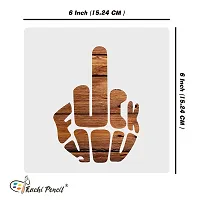 Kachi Pencil Fuuck You Craft Stencil for Art and Painting, Size 6 x 6 inch Reusable Stencil for Painting, Fabric, Glass, Wall Painting, and Craft Painting-thumb4