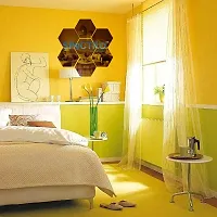 Spectro 7 Hexagon, Mirror Stickers for Wall, Hexagon Mirror Wall Stickers, Acrylic Mirror Wall Decor Sticker (Silver, Each Hexagon Size 121 Cm X 105-thumb3