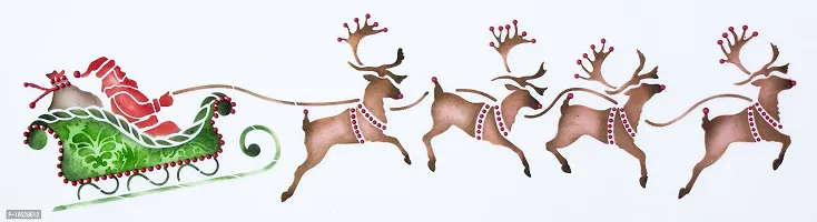 Santa's Sleigh and Reindeer by Designer Stencils-thumb2