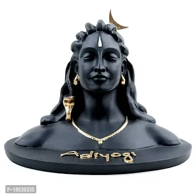 DEQUERA? gt; Adiyogi Shiva Statue for Car Dashboard, Pooja  Gift, Mahadev Murti Idol, Shankara for Home  Office Decor, Polyresin, Black-thumb0