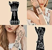 IVANA'S Premium Collection Large Heena Mehandi Tatto Stencil Set for Full Hand Arabian Design | Arabian Collection | Body Art | Heena Temporary Tatto for Girls  Women - (FD-16)-thumb2