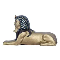 DEQUERA? gt; Sphinx Figurine Statue Colored Egyptian Style Sculpture Figurine Craft Furnishing for Home D?cor |Gift| Color - Texture Finish (Black  Gold)-thumb2