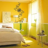 Spectro Acrylic Sun with 24 Square 3D Mirror Wall Stickers (Sun Size 45 cm x 45 cm) Color : Black-thumb3