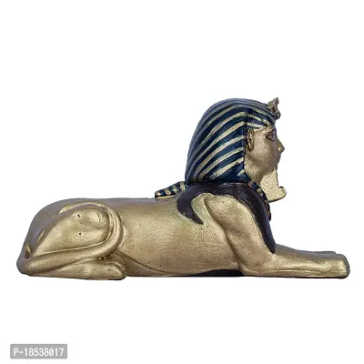 DEQUERA? gt; Sphinx Figurine Statue Colored Egyptian Style Sculpture Figurine Craft Furnishing for Home D?cor |Gift| Color - Texture Finish (Black  Gold)