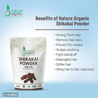 Naturx Organic Natural Shikakai Powder (Acacia Concinna), for Hair (Natural Hair Cleanser for Luxurious and Soft hairs) Specialty Hair Care 200 Gram (7 oz)-thumb4